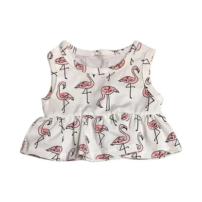 Cotton Sleeveless Flamingo Tops